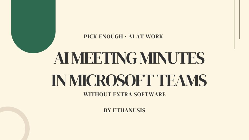 AI meeting minutes Microsoft Teams
